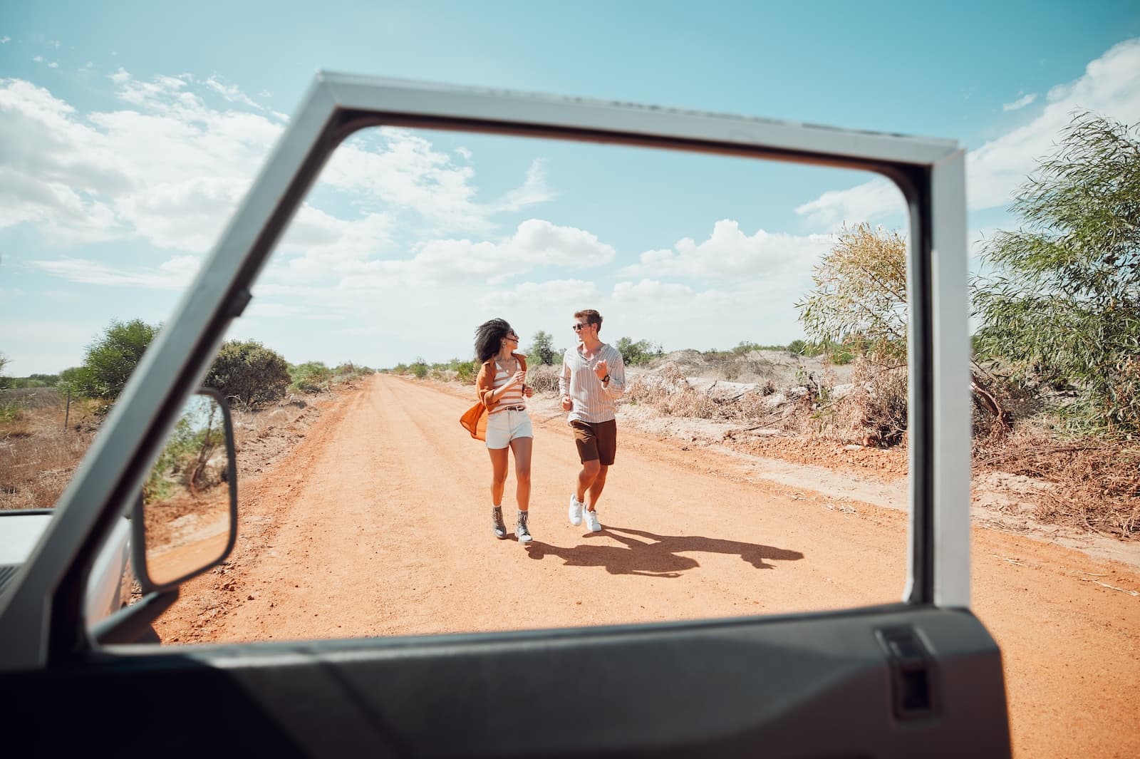 Couple travel through africa, safari, journey, holiday